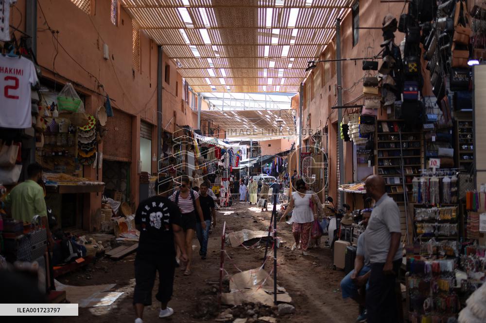 Tourism In The City Center After The Earthquake - Marrakesh