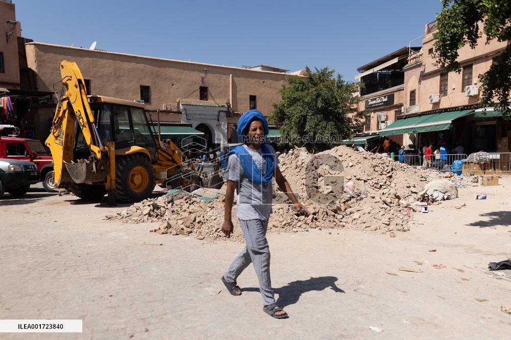 Tourism In The City Center After The Earthquake - Marrakesh