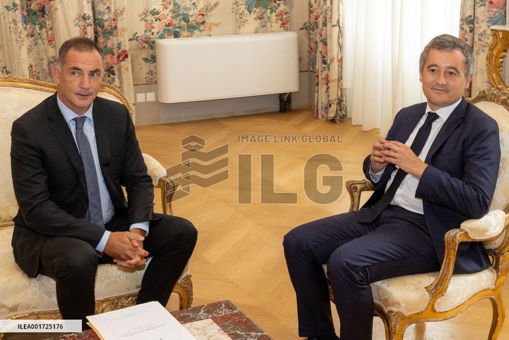 Gerald Darmanin Meets Gilles Simeoni - Ajaccio