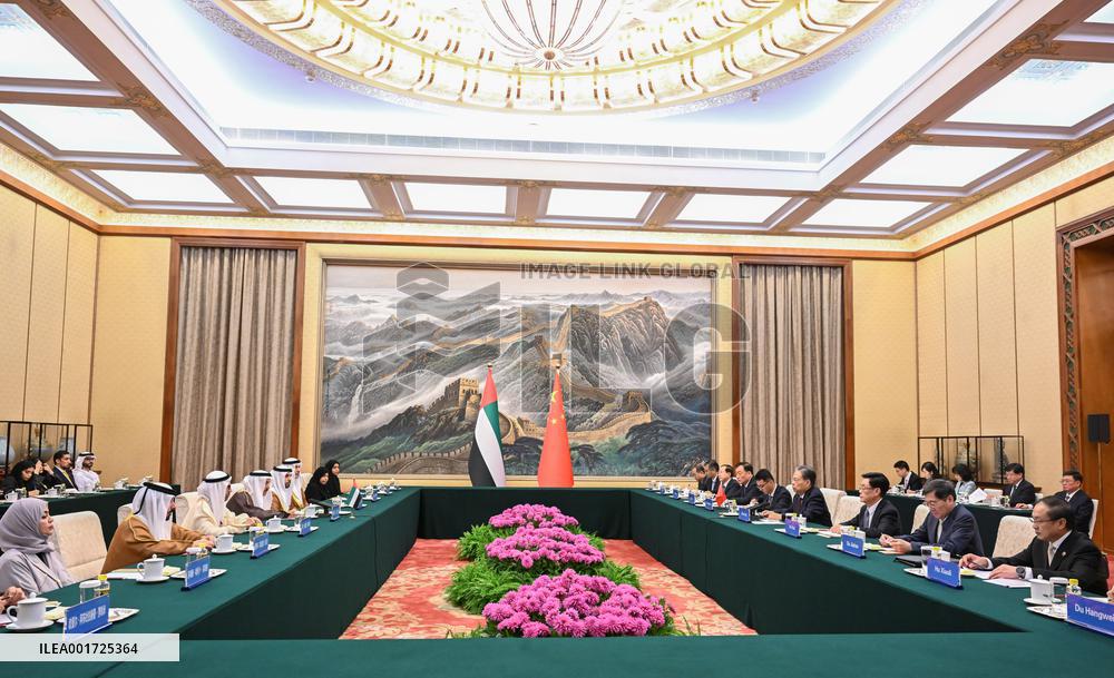 CHINA-BEIJING-ZHAO LEJI-UAE-SAQR GHUBASH-TALKS (CN)