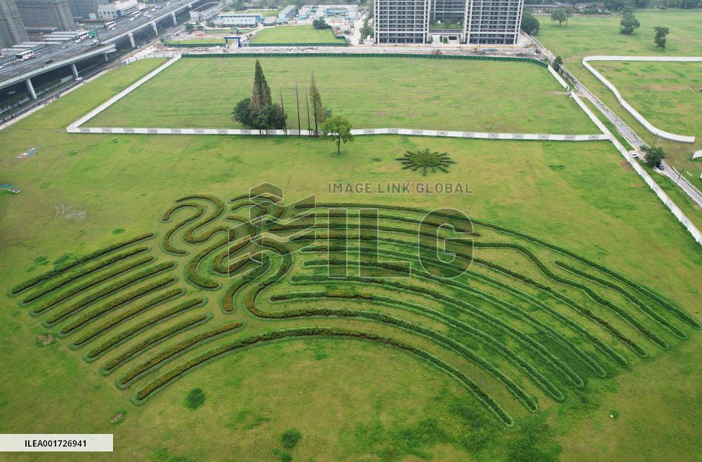 Giant Green Plant Asian Games Emblem Unveiled in Hangzhou