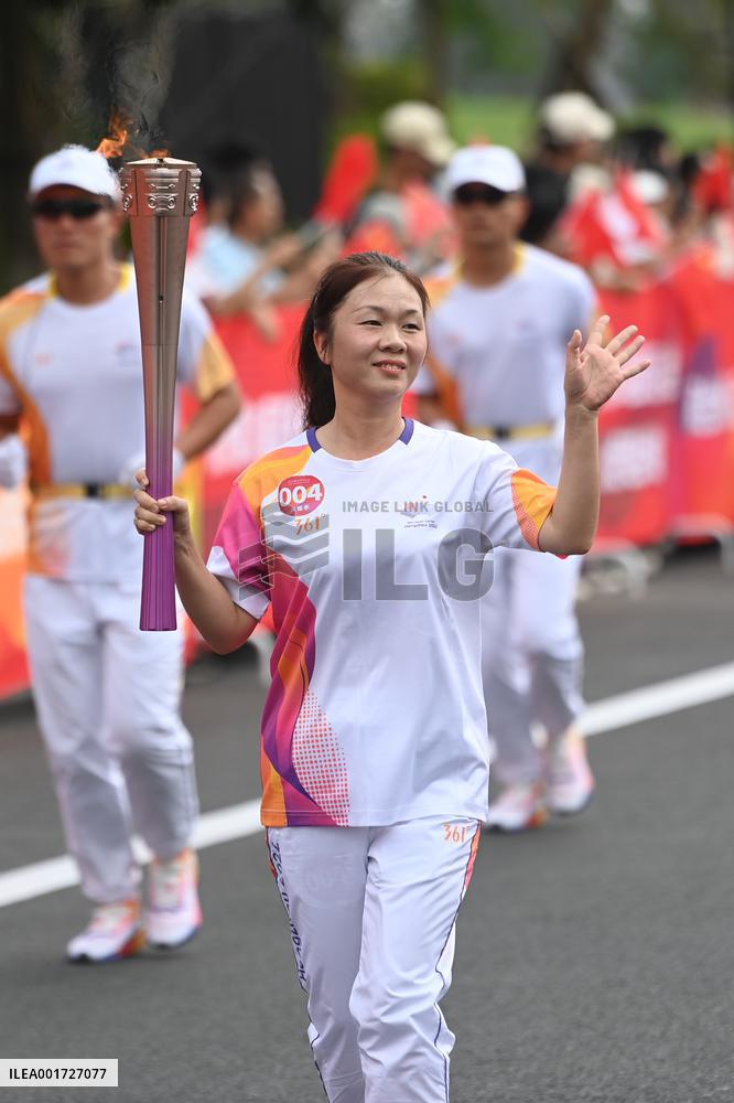 (SP)CHINA-TAIZHOU-ASIAN GAMES-TORCH RELAY (CN)