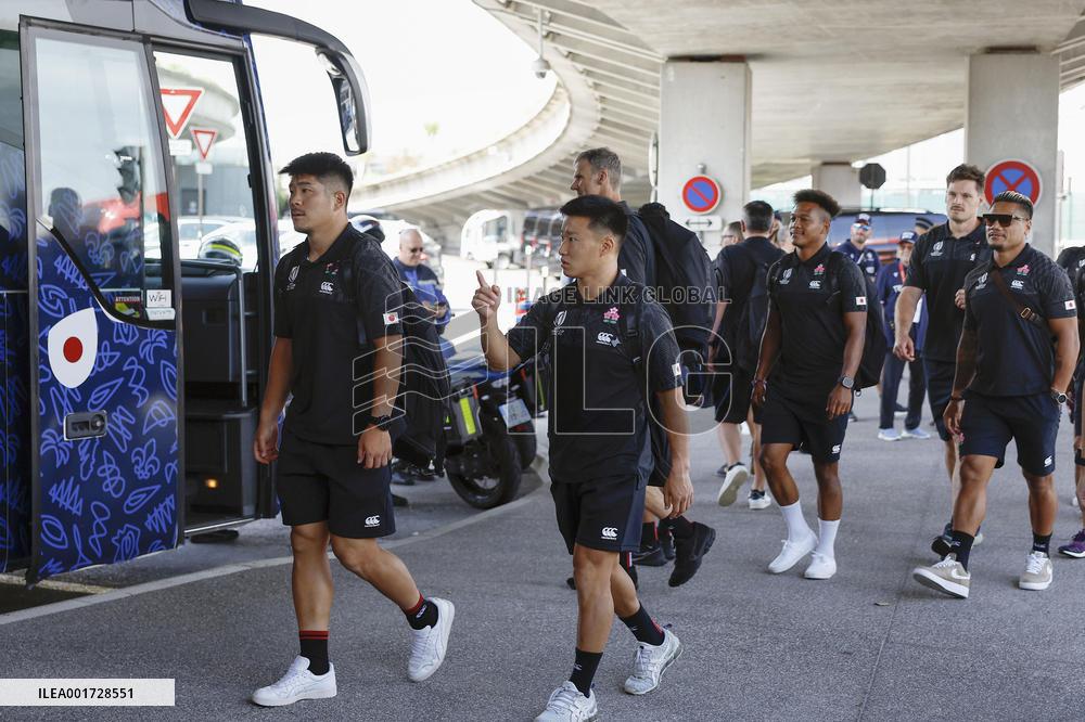 Rugby World Cup: Japan team arrive in Nice
