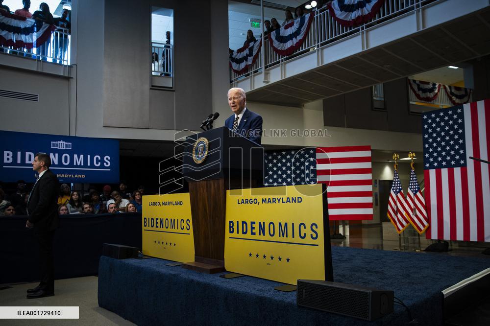 Biden Delivers Remarks On Bidenomics - Maryland