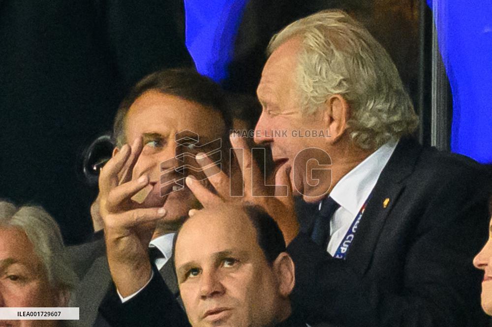 French And Uruguayan Presidents Watch France v Uruguay