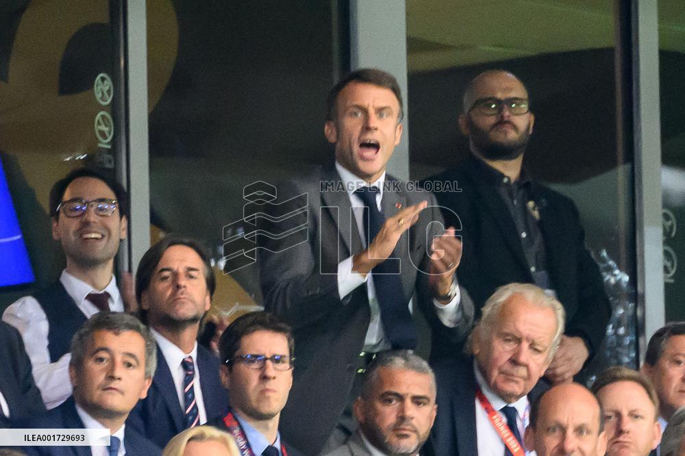 French And Uruguayan Presidents Watch France v Uruguay