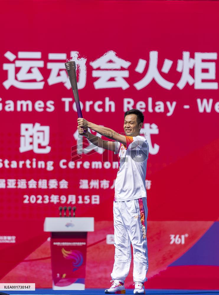 (SP)CHINA-WENZHOU-ASIAN GAMES-TORCH RELAY (CN)