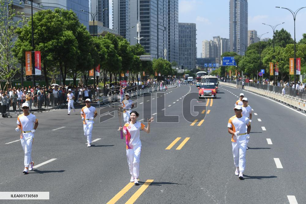 (SP)CHINA-WENZHOU-ASIAN GAMES-TORCH RELAY (CN)