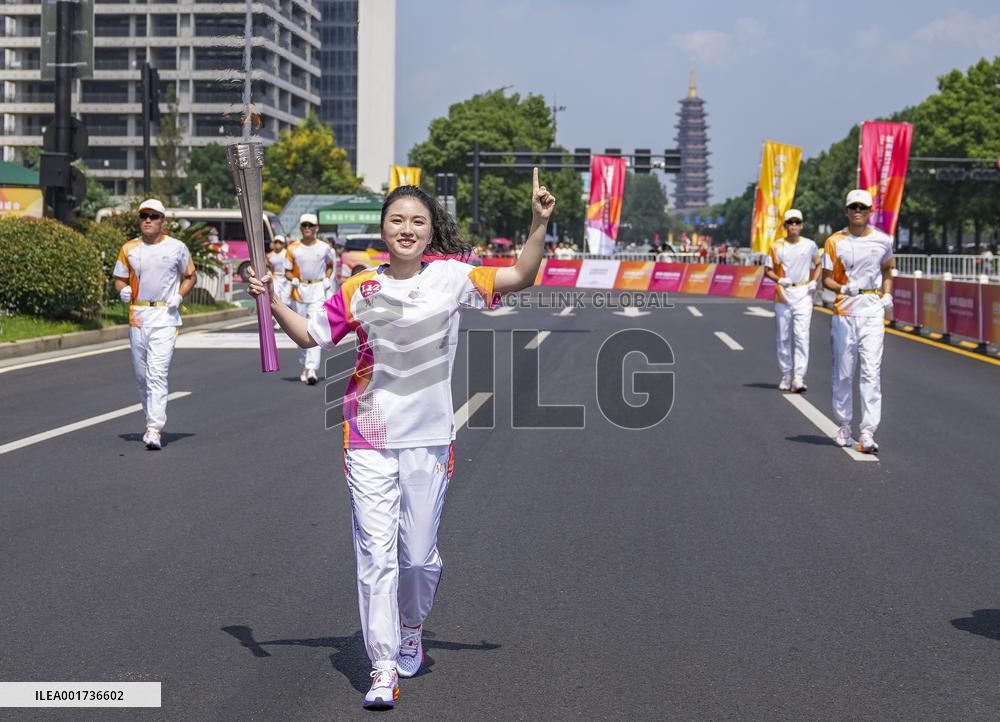 (SP)CHINA-ZHEJIANG-JINHUA-ASIAN GAMES-TORCH RELAY (CN)