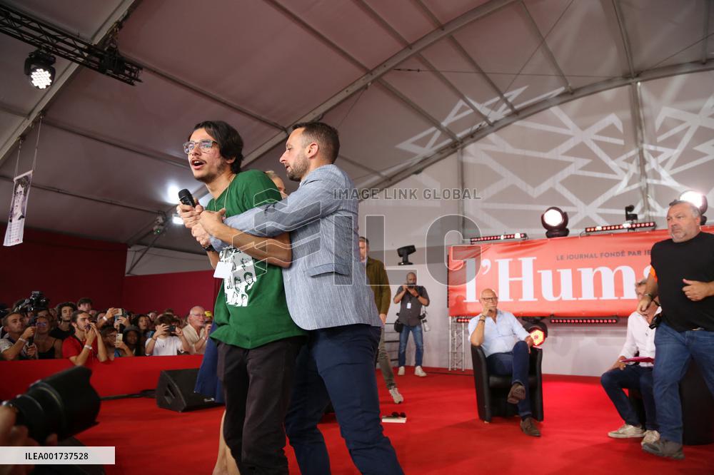 Edouard Philippe and Fabien Roussel at Fete de l'Humanite 2023