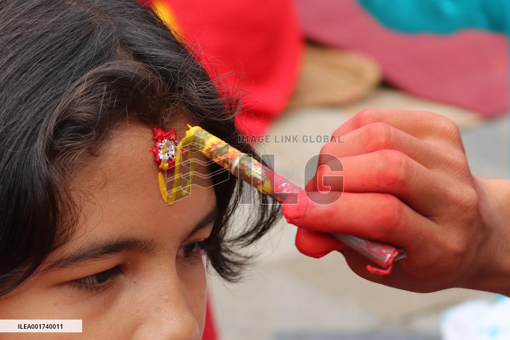 NEPAL-KATHMANDU-WOMEN-TEEJ FESTIVAL-CELEBRATION