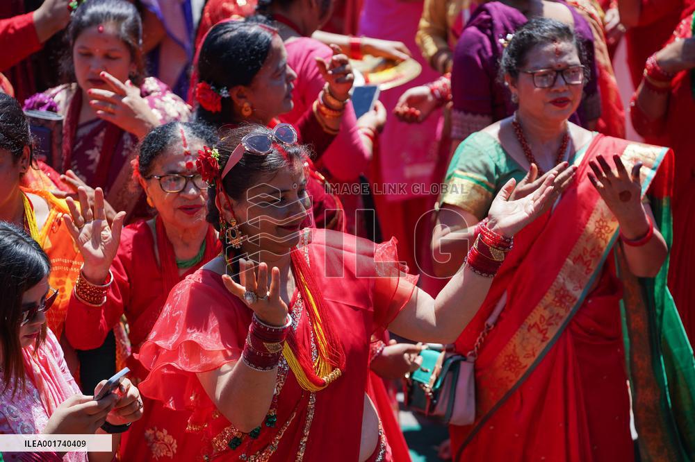 NEPAL-KATHMANDU-TEEJ FESTIVAL-CELEBRATION