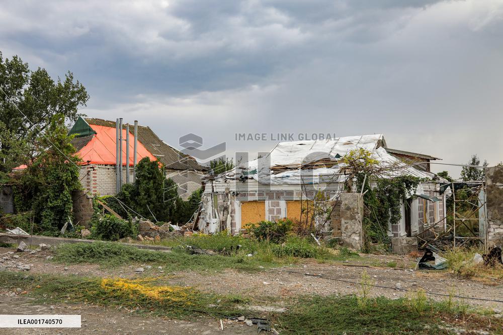 Consequences of Russian shelling of Antonivka