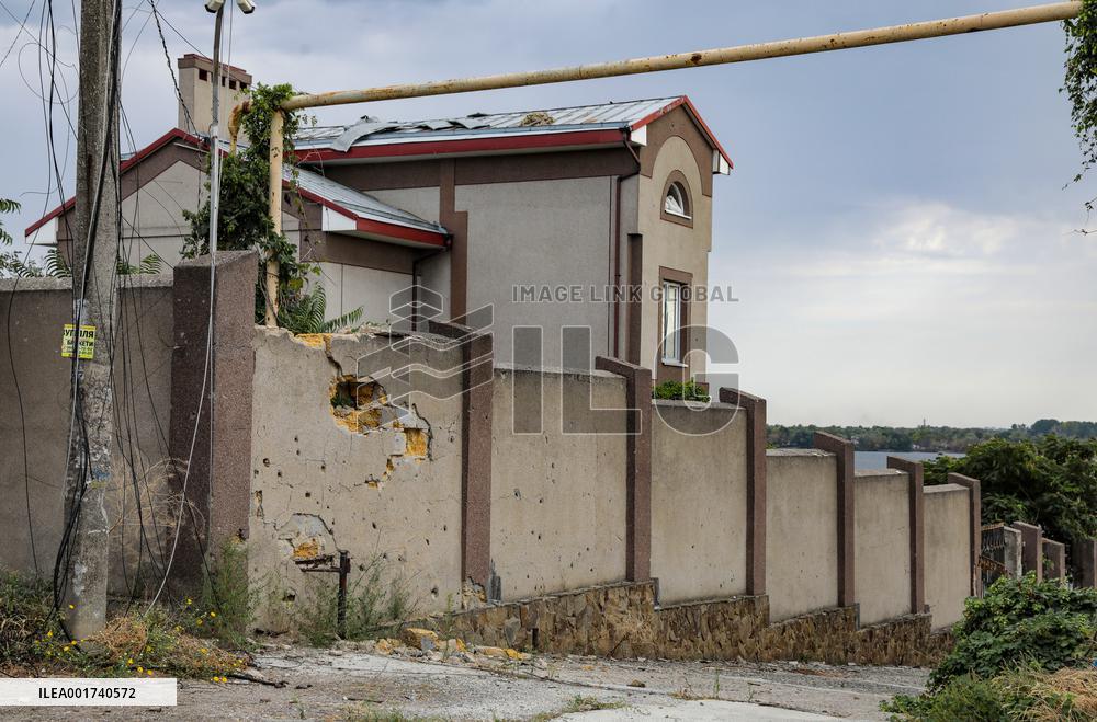 Consequences of Russian shelling of Antonivka