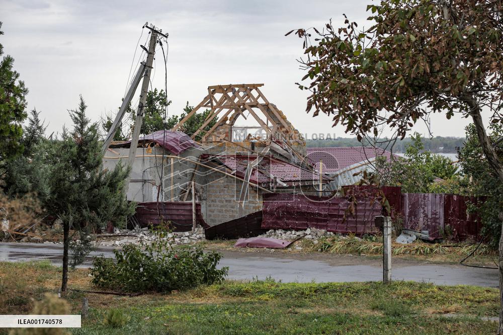 Consequences of Russian shelling of Antonivka