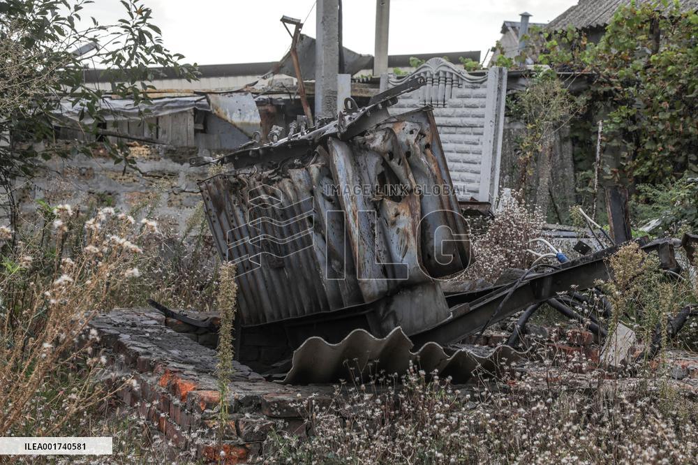 Consequences of Russian shelling of Antonivka