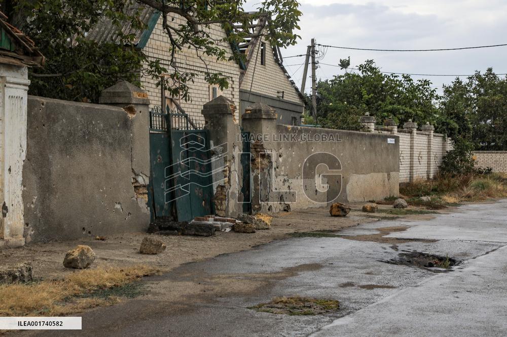 Consequences of Russian shelling of Antonivka