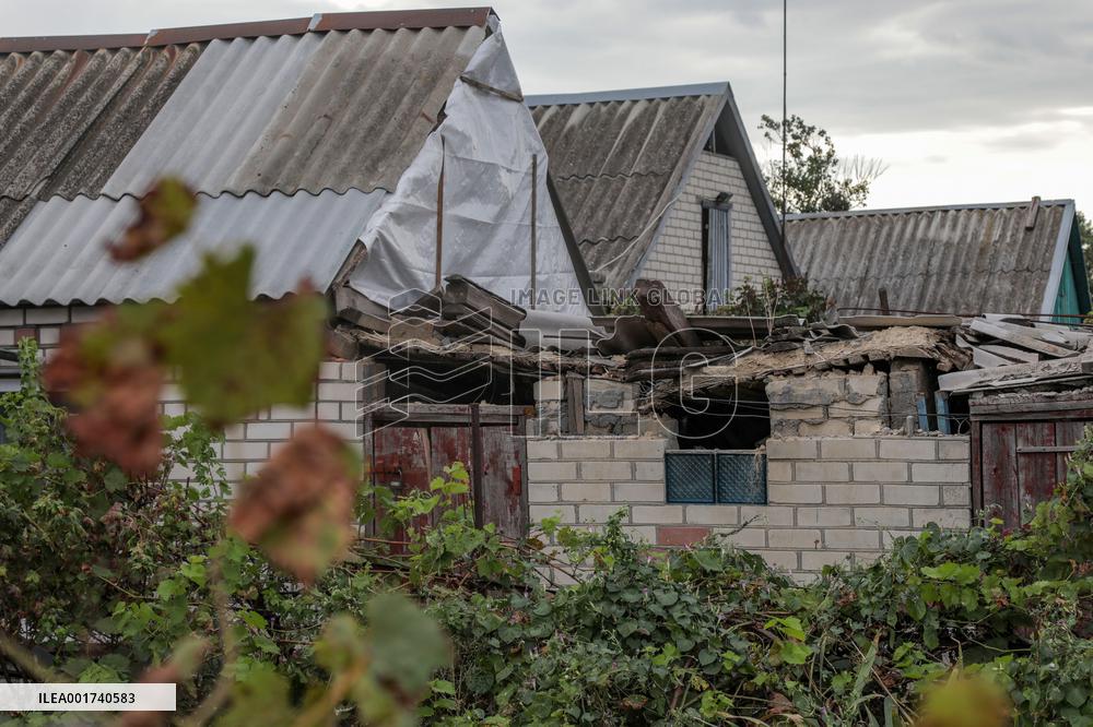 Consequences of Russian shelling of Antonivka