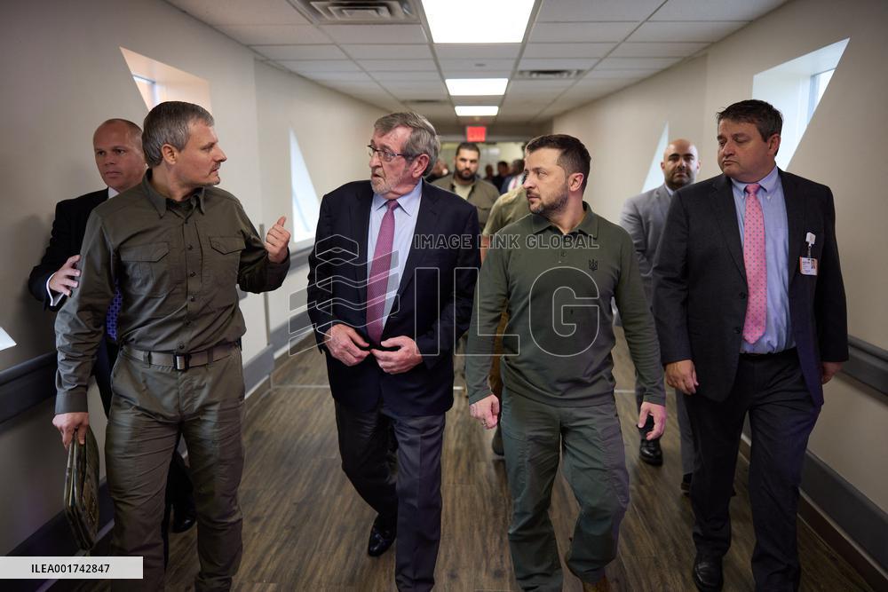 Zelensky Visits Wounded Ukrainian Soldiers In New York