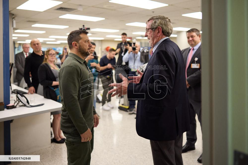 Zelensky Visits Wounded Ukrainian Soldiers In New York