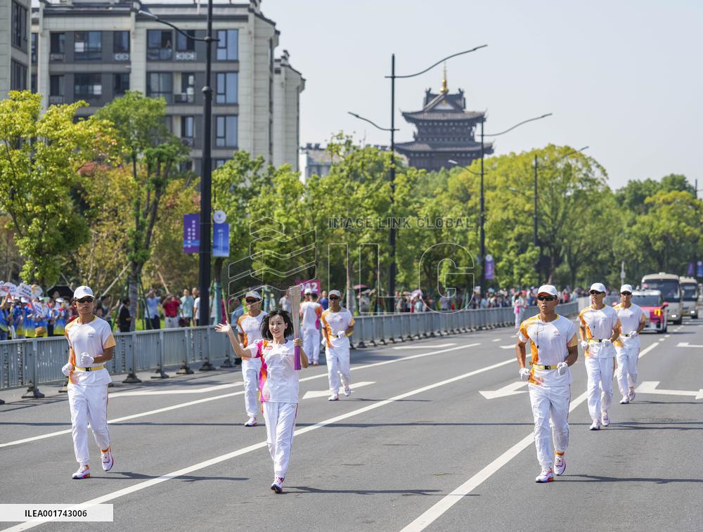 (SP)CHINA-ZHEJIANG-QUZHOU-ASIAN GAMES-TORCH RELAY (CN)