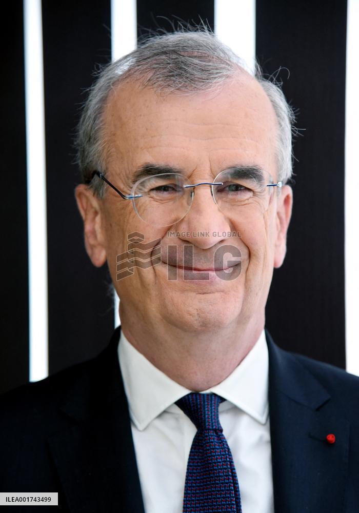 Francois Villeroy de Galhau Appears On RMC BFMTV - Paris