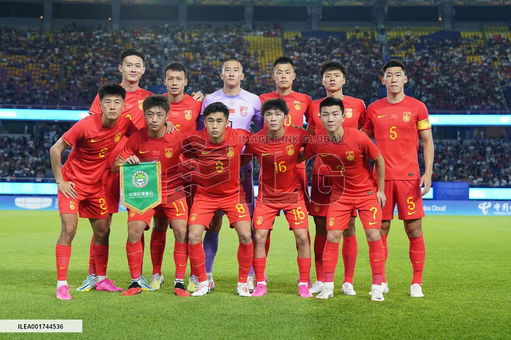 (SP)CHINA-HANGZHOU-ASIAN GAMES-FOOTBALL-MEN'S FIRST ROUND-GROUP A-CHN VS IND  (CN)