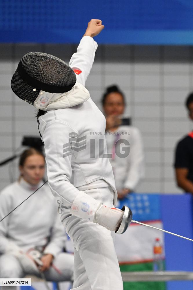 (SP)CHINA-HANGZHOU-ASIAN GAMES-MODERN PENTATHLON-WOMEN'S INDIVIDUAL FENCING RANKING ROUND (CN)