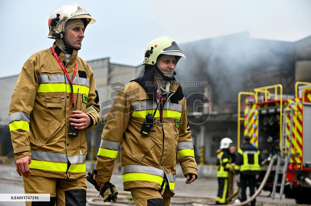 Aftermath of Russian drone attack on Lviv