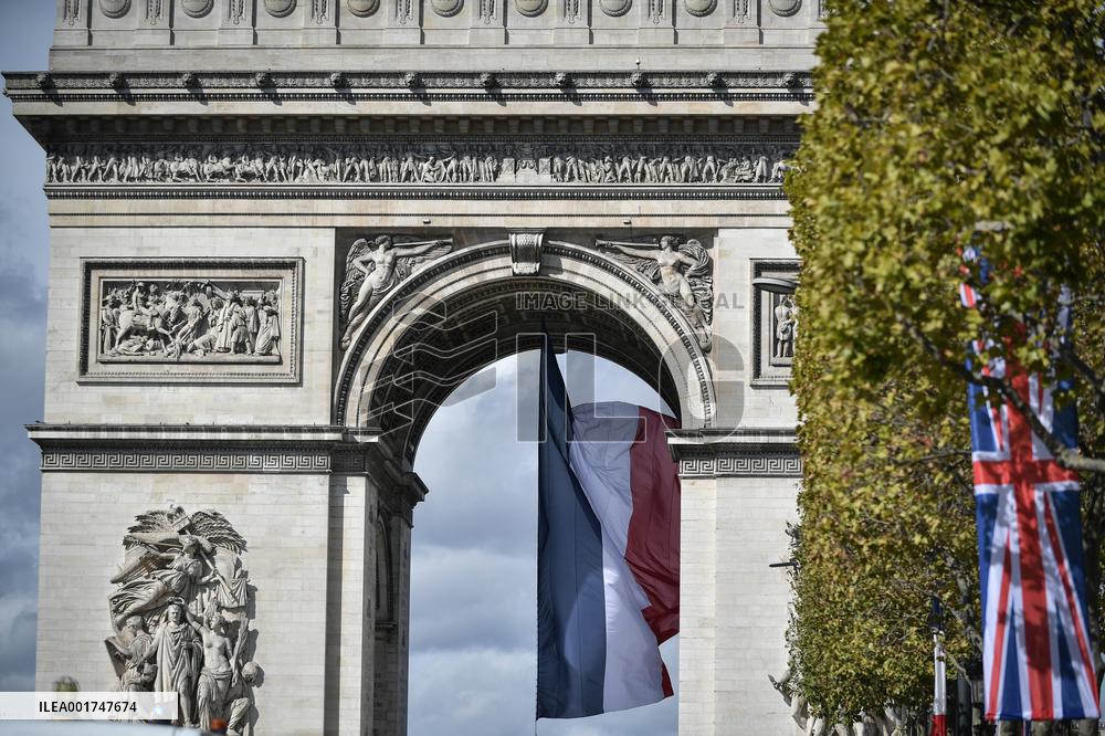 King Charles Visit To France - Atmosphere At The Arch Of Triumph - Paris