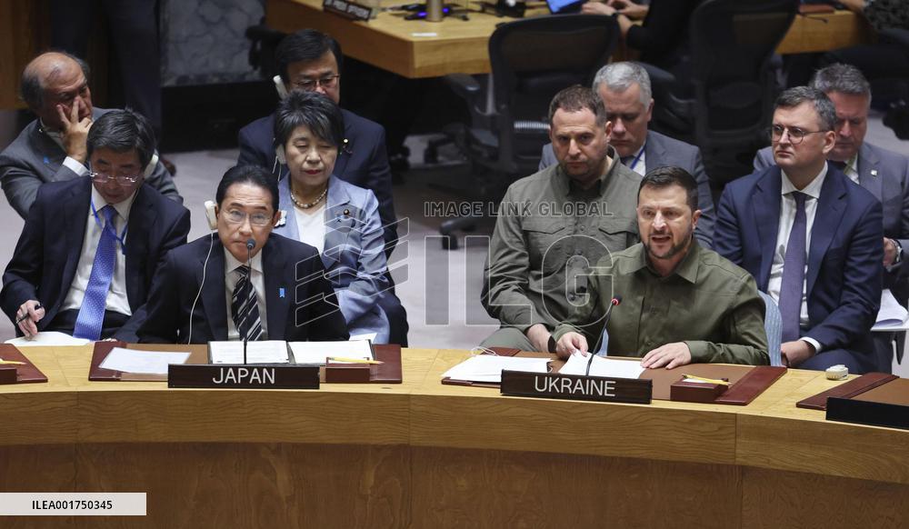 Ukrainian President Zelenskyy at U.N. Security Council
