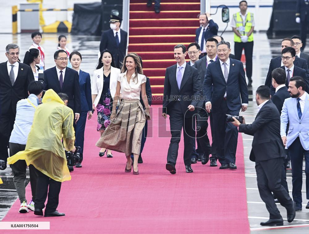 CHINA-ZHEJIANG-HANGZHOU-ASIAN GAMES-SYRIAN PRESIDENT-ARRIVAL (CN)