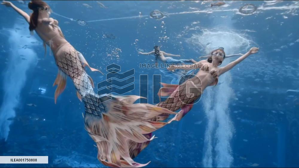 Burgeoning mermaid contest in China attracts int'l athletes