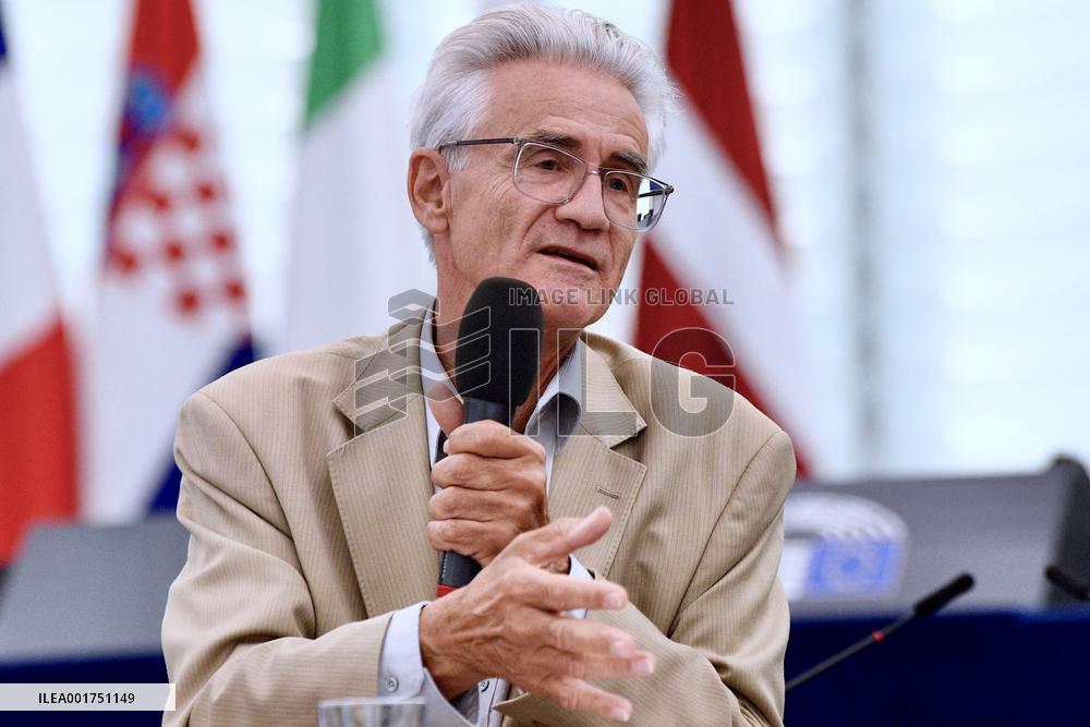 Andre Comte Sponville At The European Parliament - Strasbourg