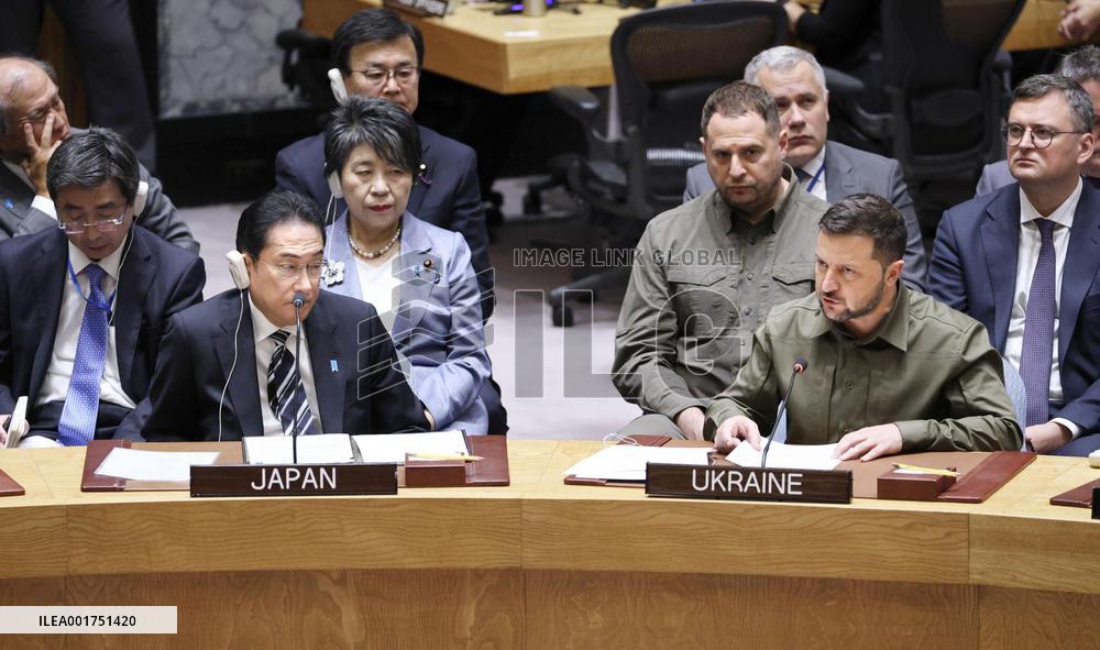 Ukrainian President Zelenskyy at U.N. Security Council
