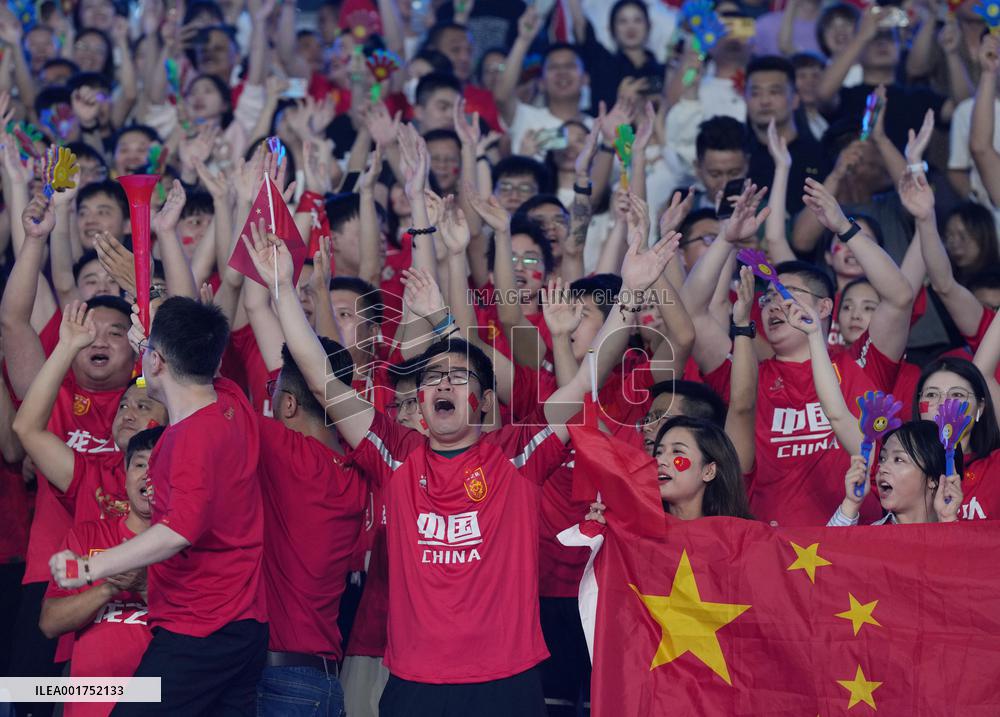 (SP)CHINA-HANGZHOU-ASIAN GAMES-FOOTBALL-MEN'S SECOND ROUND-GROUP A-MYA VS CHN (CN)