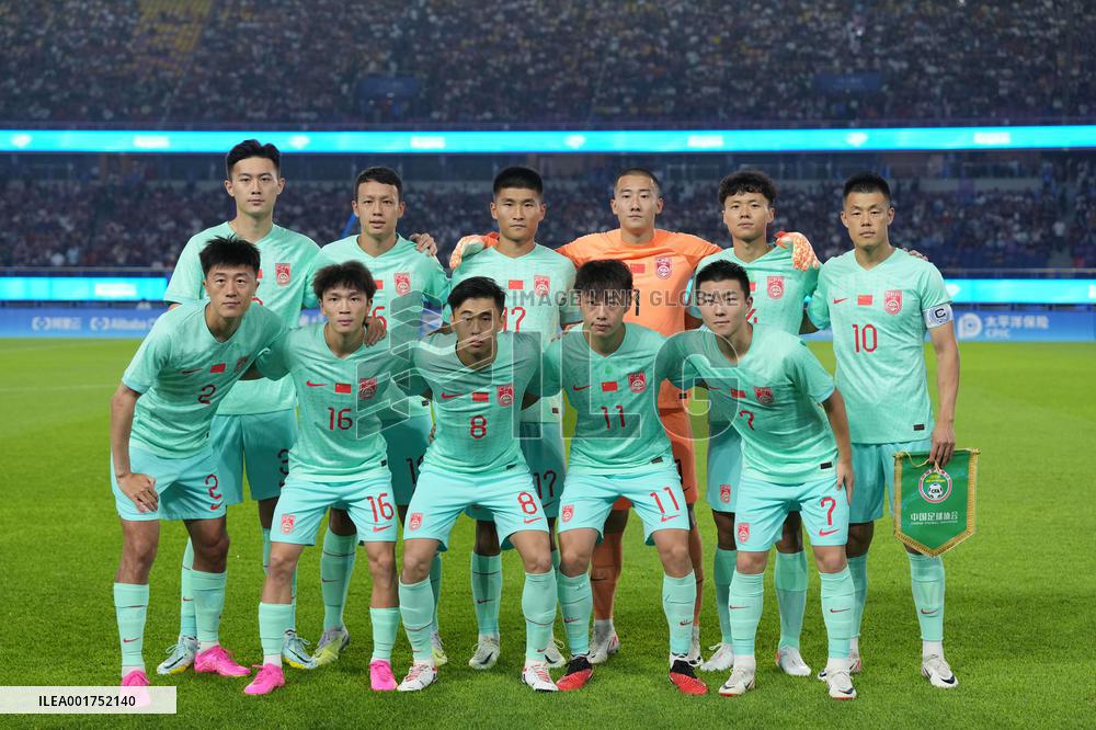 (SP)CHINA-HANGZHOU-ASIAN GAMES-FOOTBALL-MEN'S SECOND ROUND-GROUP A-MYA VS CHN (CN)