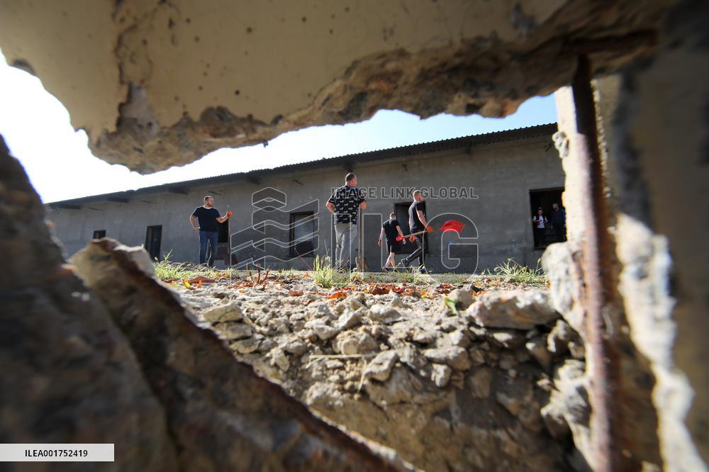 Aftermath of Russian rocket attack on Kharkiv