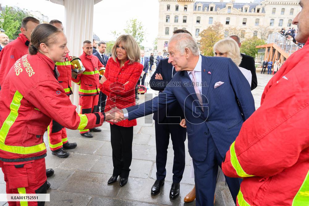 King Charles Visit To France - Visit To Notre-Dame de Paris