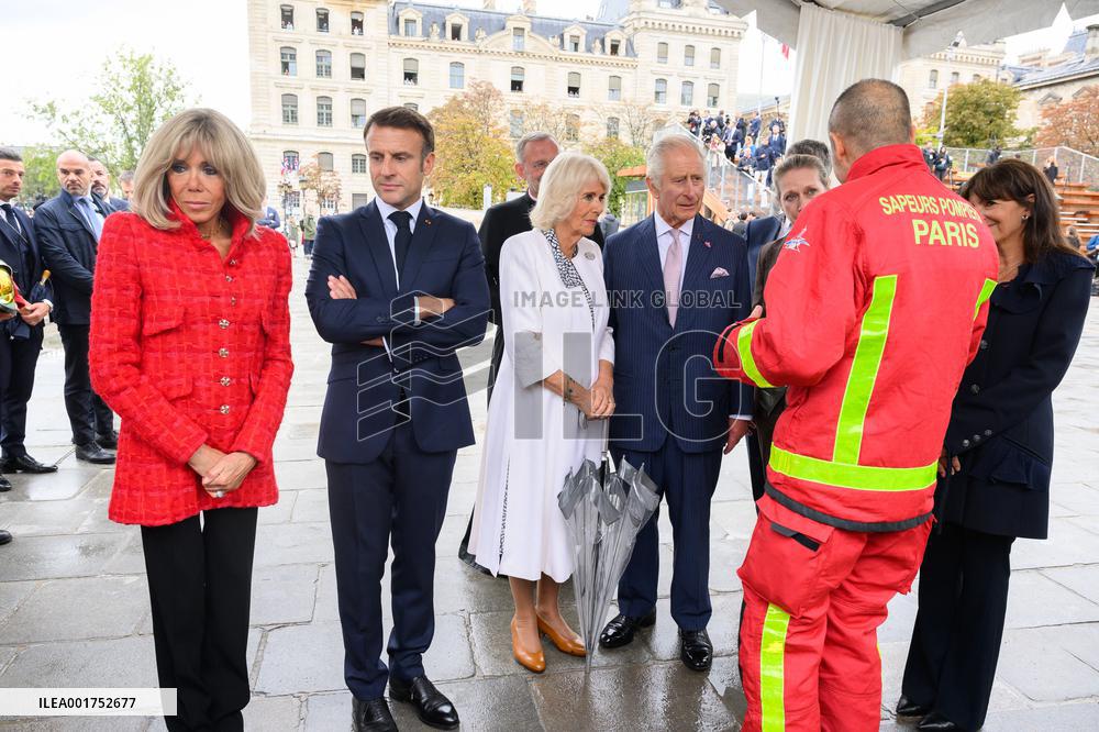 King Charles Visit To France - Visit To Notre-Dame de Paris