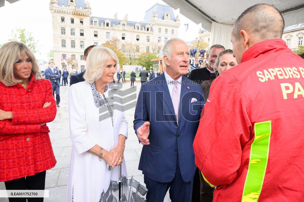 King Charles Visit To France - Visit To Notre-Dame de Paris