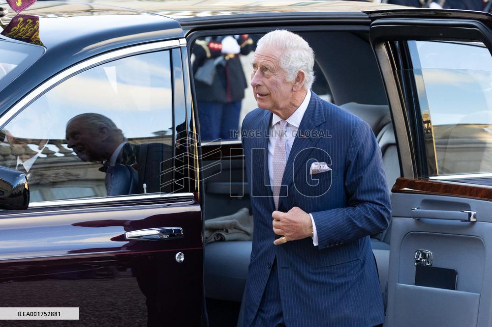 King Charles III and Queen Camilla at the Elysee Palace - Paris