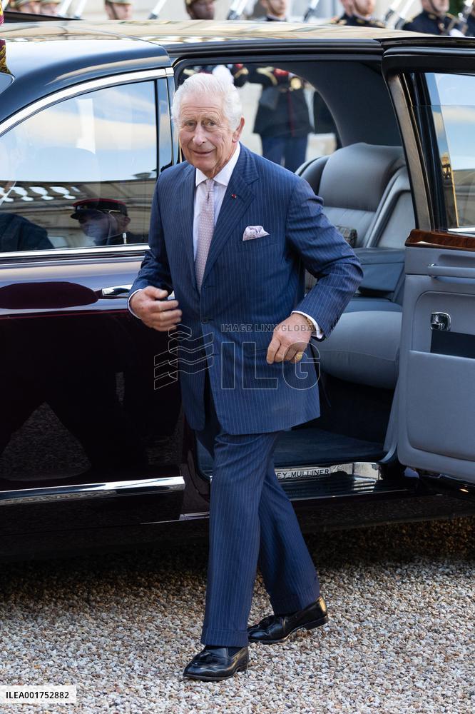 King Charles III and Queen Camilla at the Elysee Palace - Paris