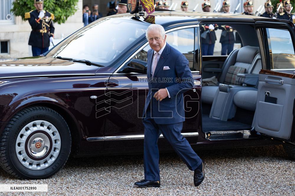 King Charles III and Queen Camilla at the Elysee Palace - Paris