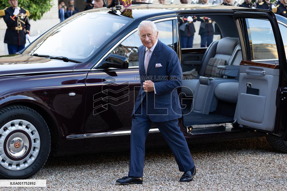 King Charles III and Queen Camilla at the Elysee Palace - Paris