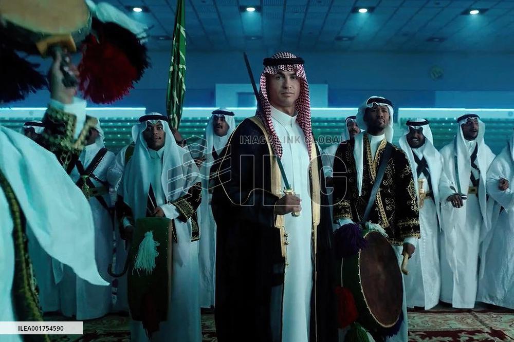 Cristiano Ronaldo in Saudi Costume Celebrating Nationa Day - Riyadh