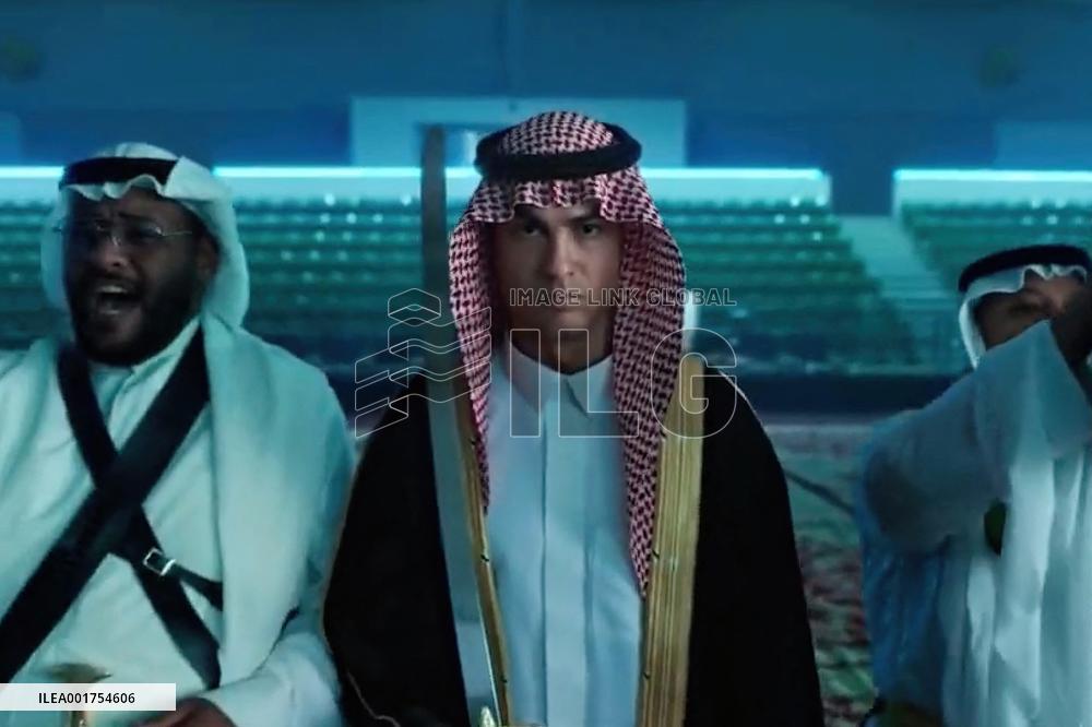 Cristiano Ronaldo in Saudi Costume Celebrating Nationa Day - Riyadh