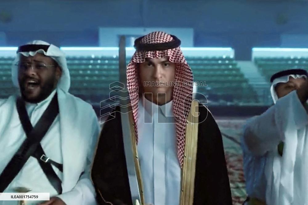 Cristiano Ronaldo in Saudi Costume Celebrating Nationa Day - Riyadh