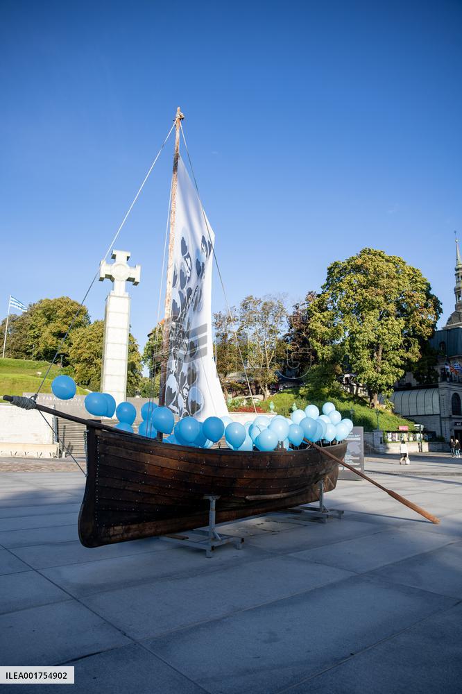 'Boat of tears' commemorating Estonian refugees of 1944