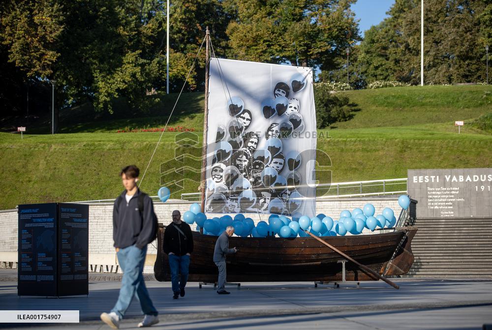 'Boat of tears' commemorating Estonian refugees of 1944